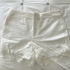 Madewell Broadway and Brooke White Lace Shorts